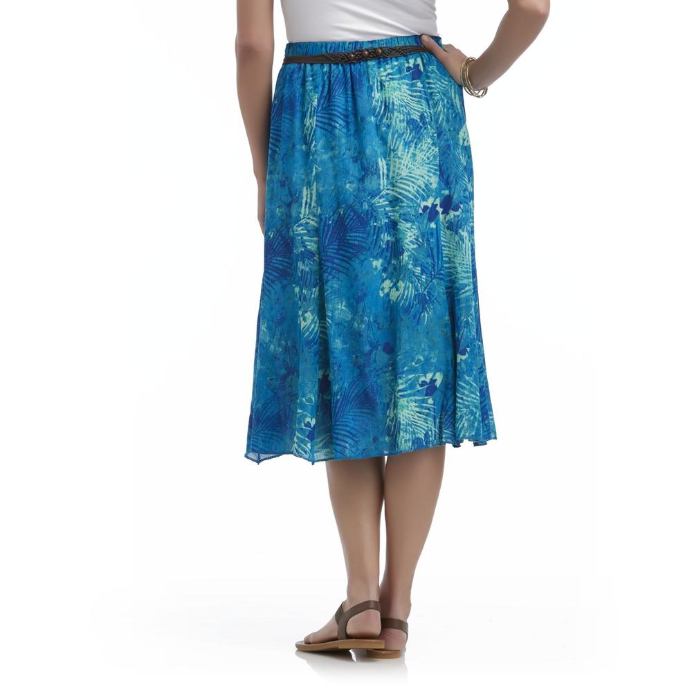 Laura Scott Women's Belted Skirt - Tropical