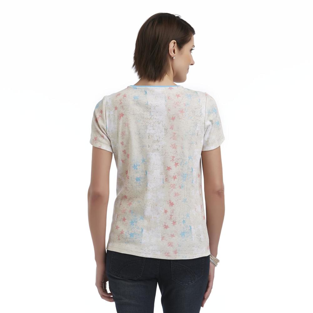 Holiday Editions Women's Studded Graphic T-Shirt - Butterflies