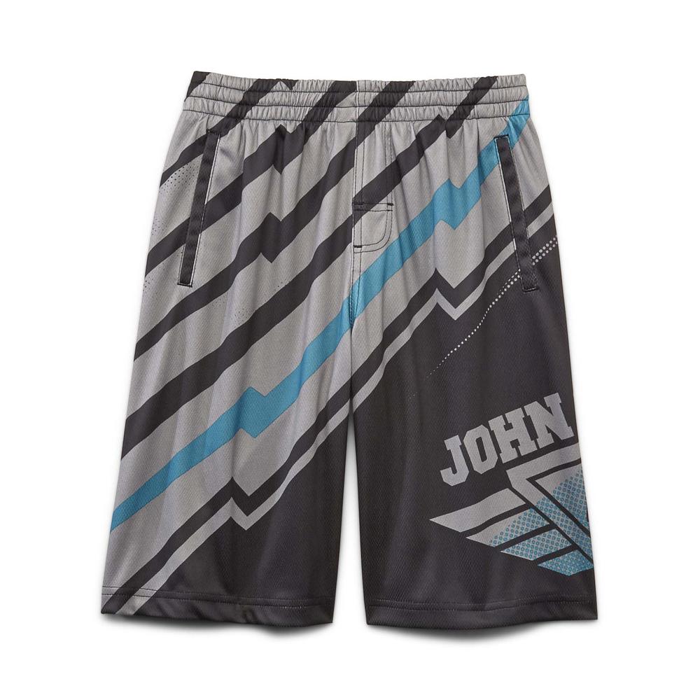 Never Give Up By John Cena Boy's Mesh Athletic Shorts - Striped
