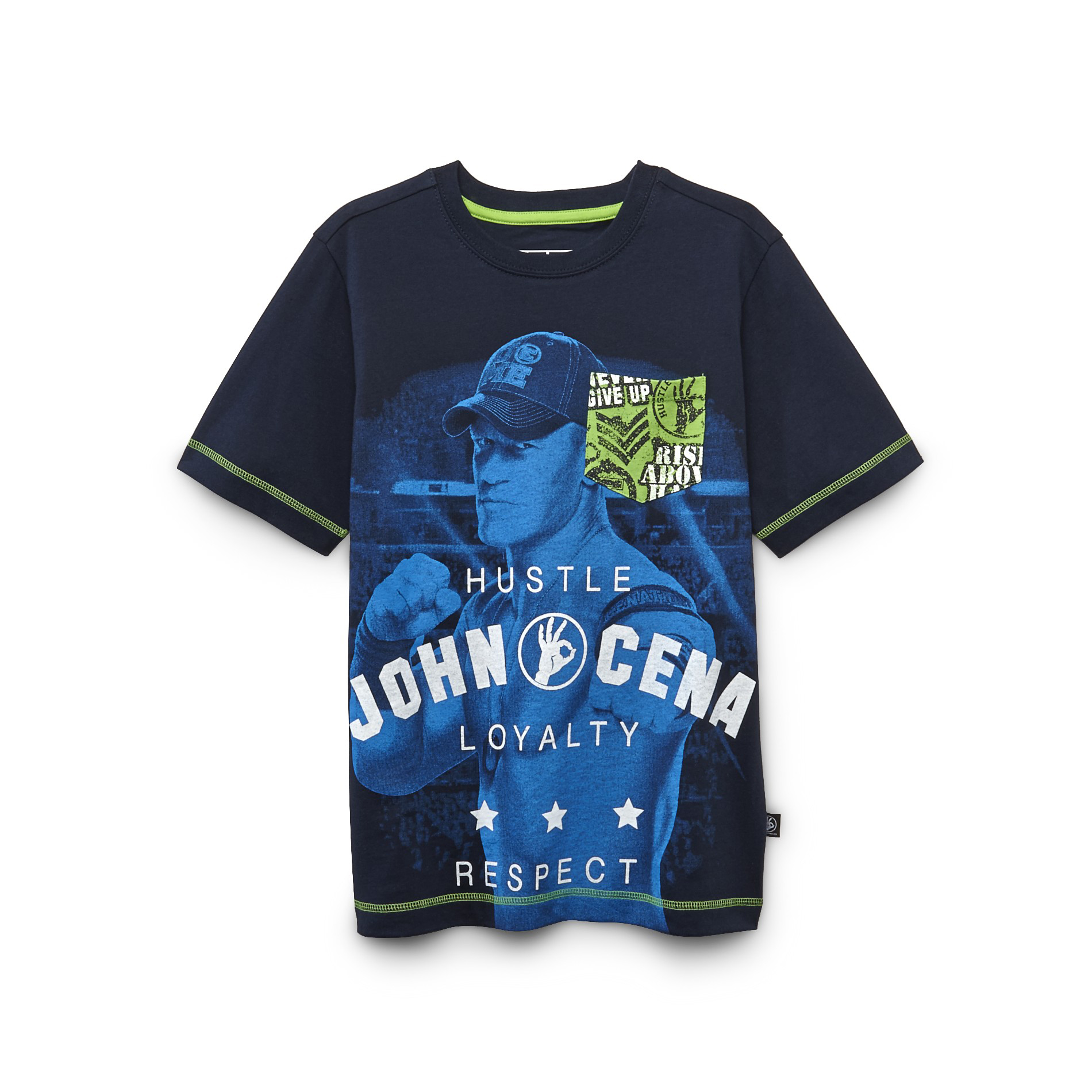 Never Give Up By John Cena Boy's Graphic Pocket T-shirt