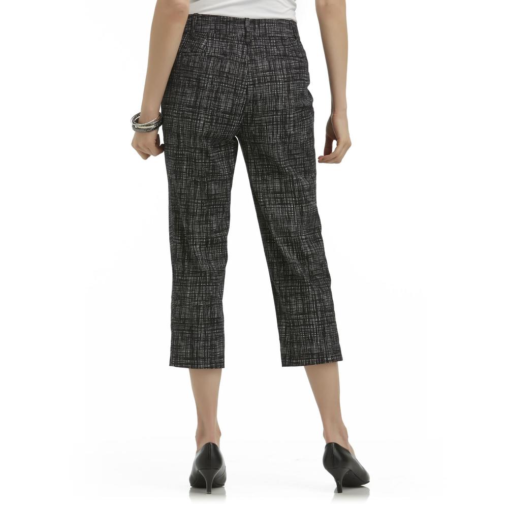 Jaclyn Smith Women's Slim Fit Cropped Pants - Abstract