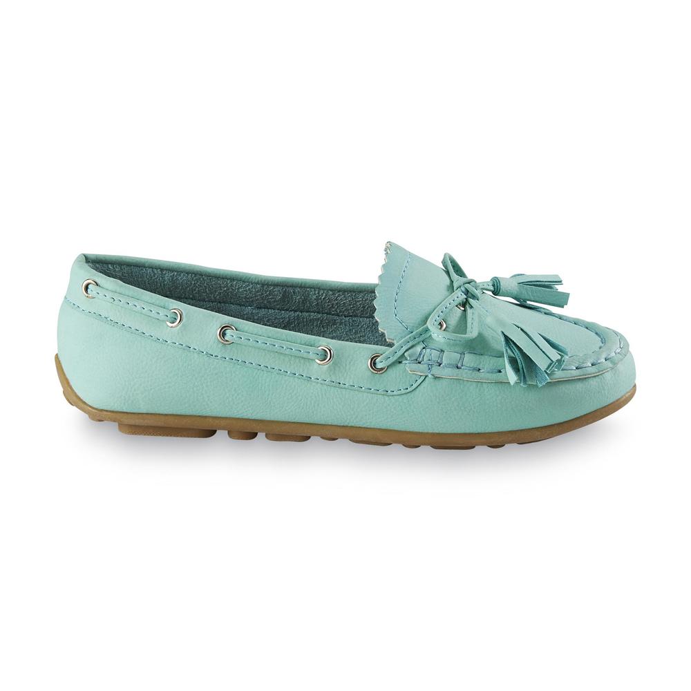 Yoki Girl's Abbie Turquoise Slip-On Loafer