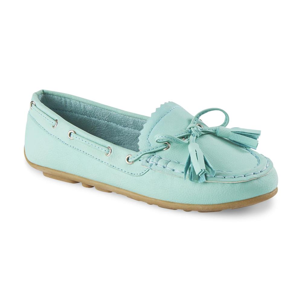 Yoki Girl's Abbie Turquoise Slip-On Loafer