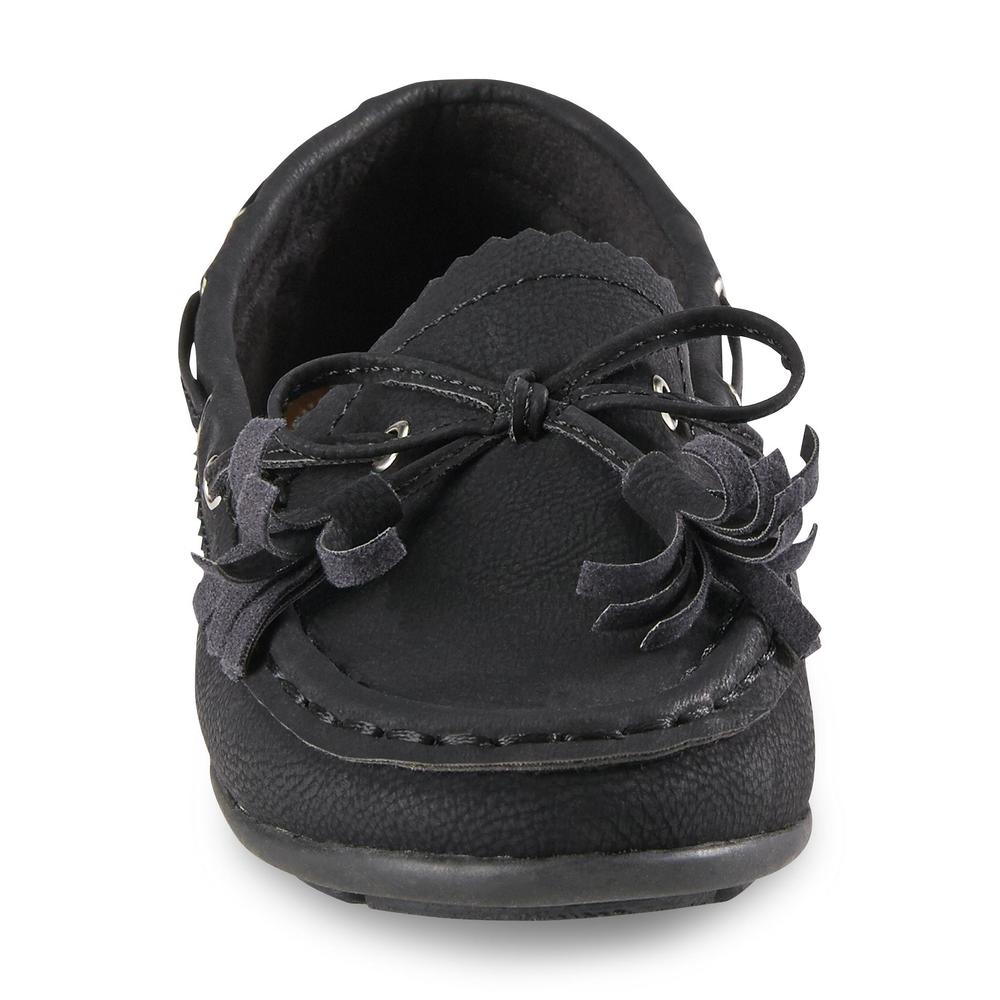 Yoki Girl's Abbie Black Slip-On Loafer