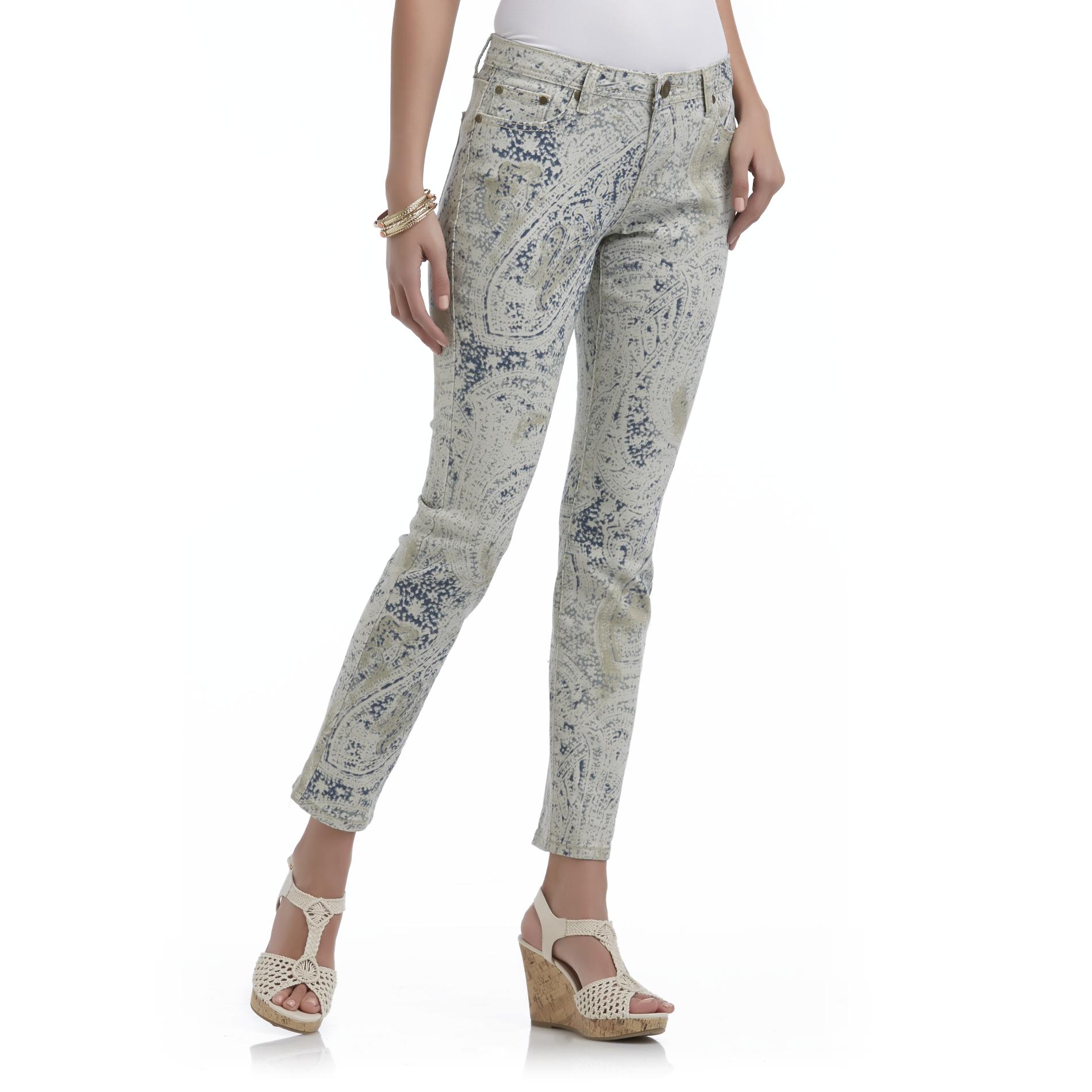 Canyon River Blues Women's Cuffed Ankle Jeans - Paisley