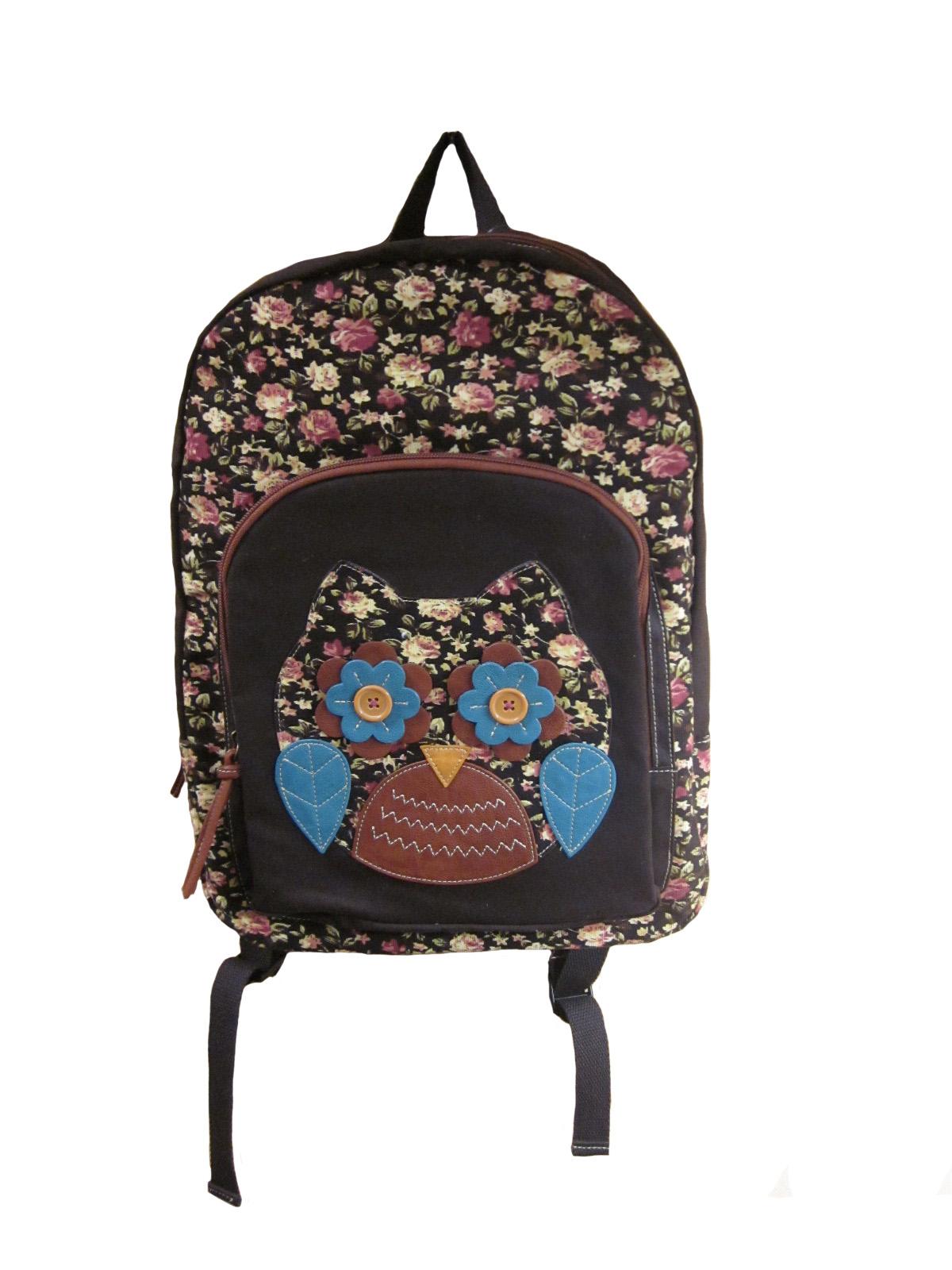 Bongo Junior's School Backpack - Floral Owl