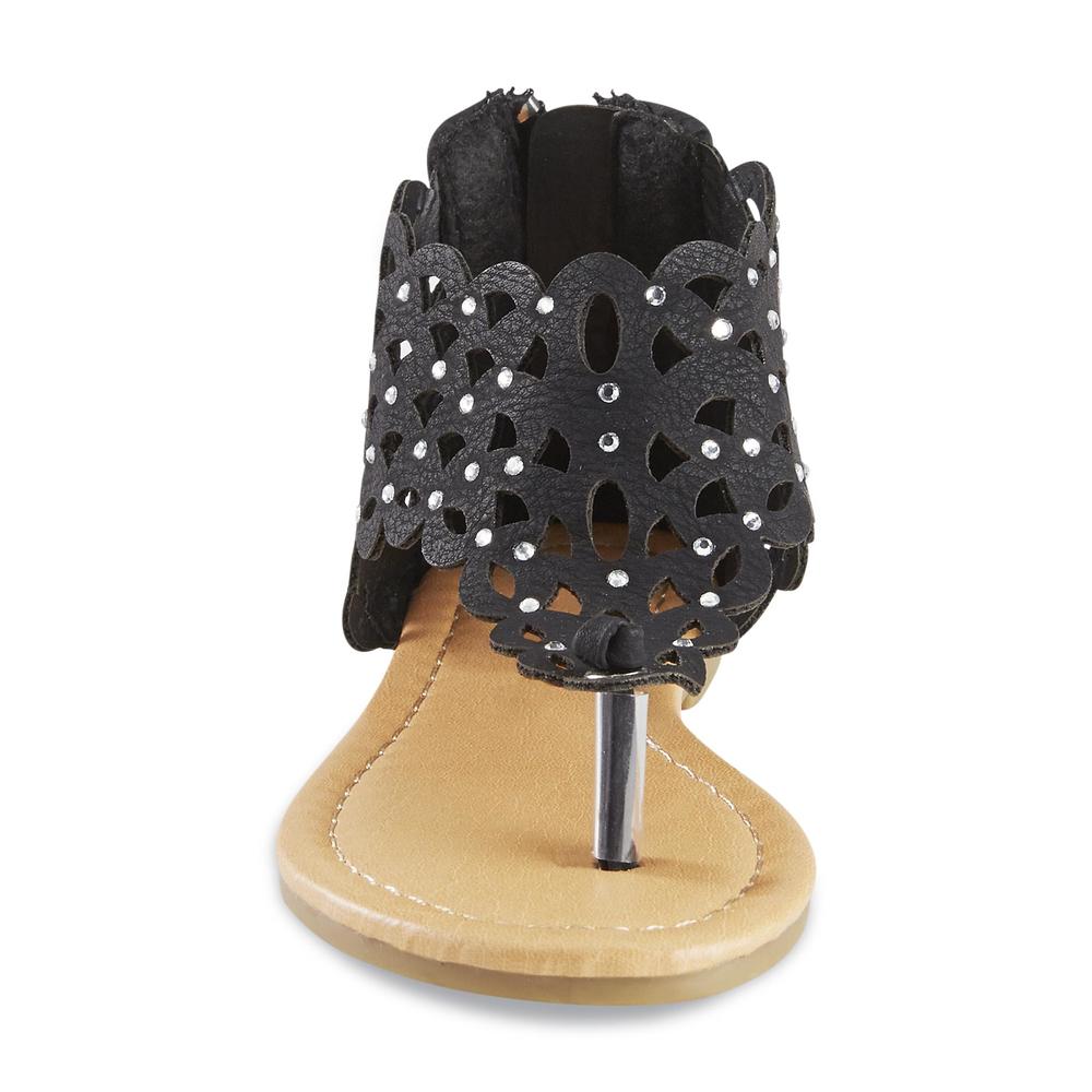 Yoki Toddler Girl's Karylle Black Gladiator Sandal