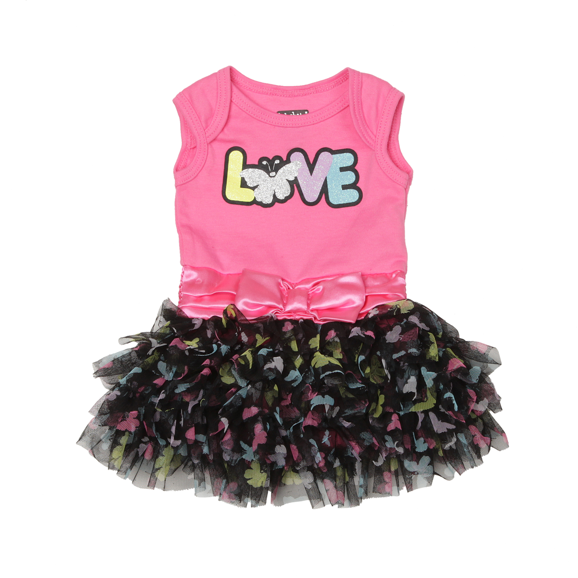 Baby Glam Newborn & Infant Girl's Tutu Bodysuit - Love & Butterflies