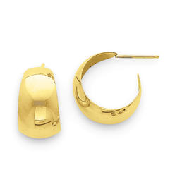 Goldia Quality Gold E684 14K Yellow Gold Small Hoop Earrings