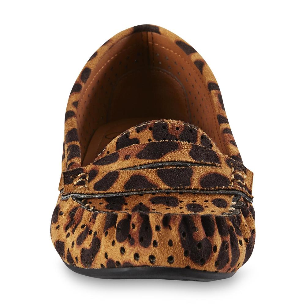 SM New York Women's Penny Tan/Brown Leopard-Print Loafer