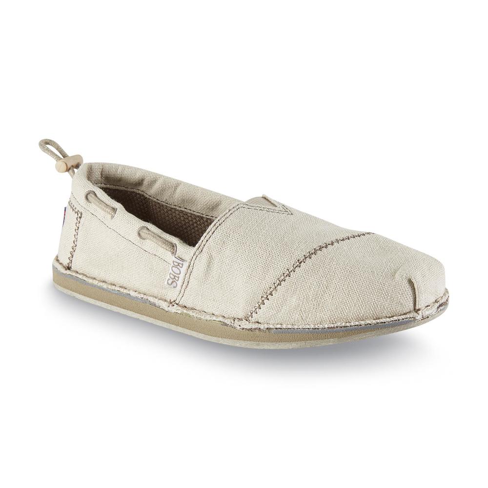 Skechers Women's Bobs Chill Recycle Natural Canvas Casual Flat