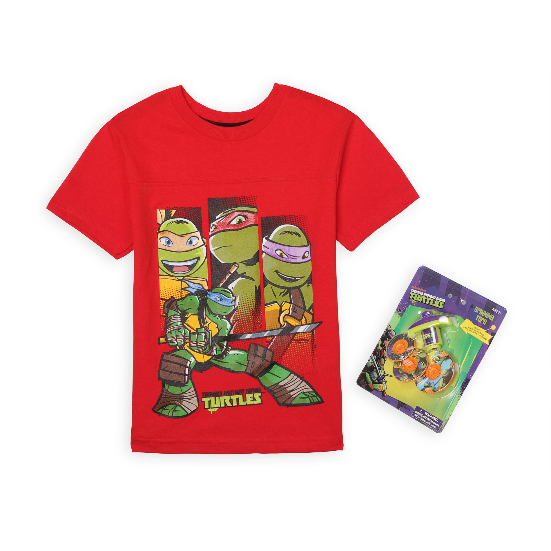 Nickelodeon Teenage Mutant Ninja Turtles Boy's T-Shirt & Toy