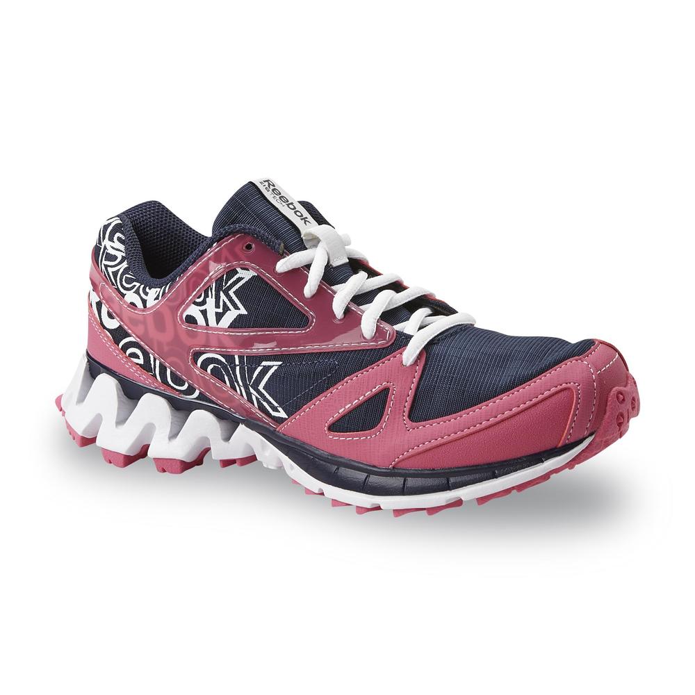 Reebok Women's Zigkick Trail 1.0 Navy/Pink Running Shoe