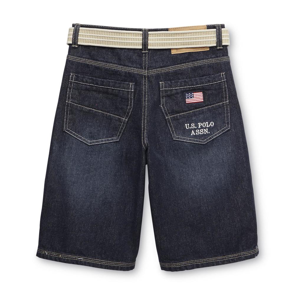 U.S. Polo Assn. Boy's Belted Denim Shorts