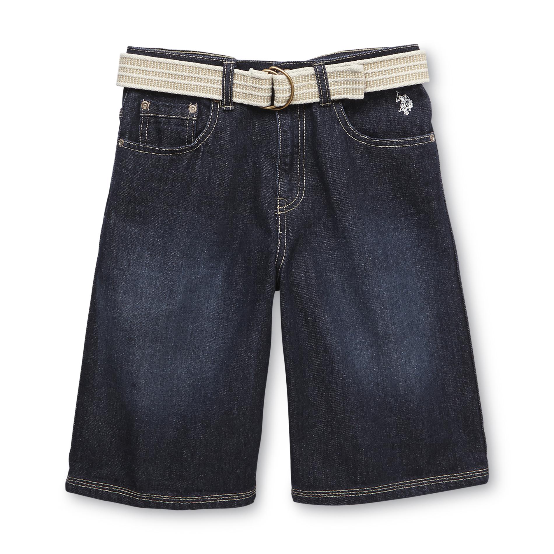 U.S. Polo Assn. Boy's Belted Denim Shorts
