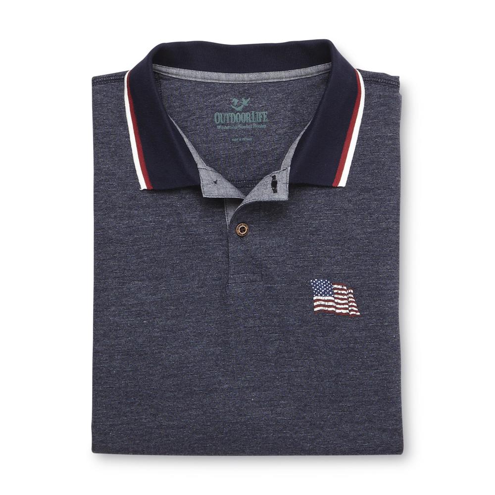 Outdoor Life&reg; Men's Sueded Polo Shirt - American Flag