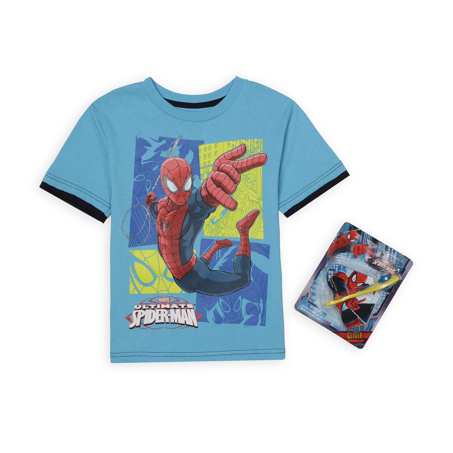 Marvel Boy's Graphic T-Shirt & Toy- Ultimate Spider-Man