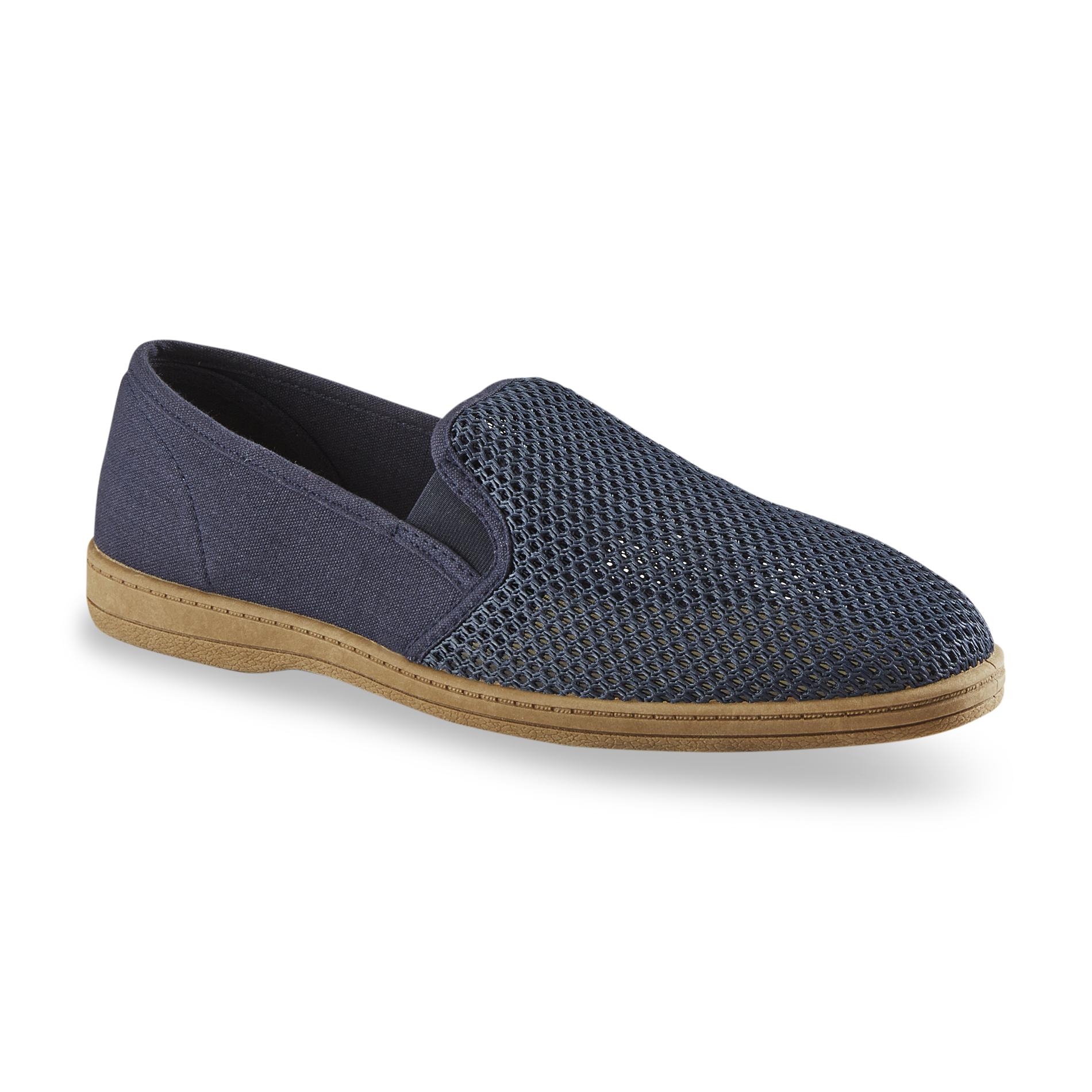Basic Editions Men's Casual Canvas Mesh 3 - Navy