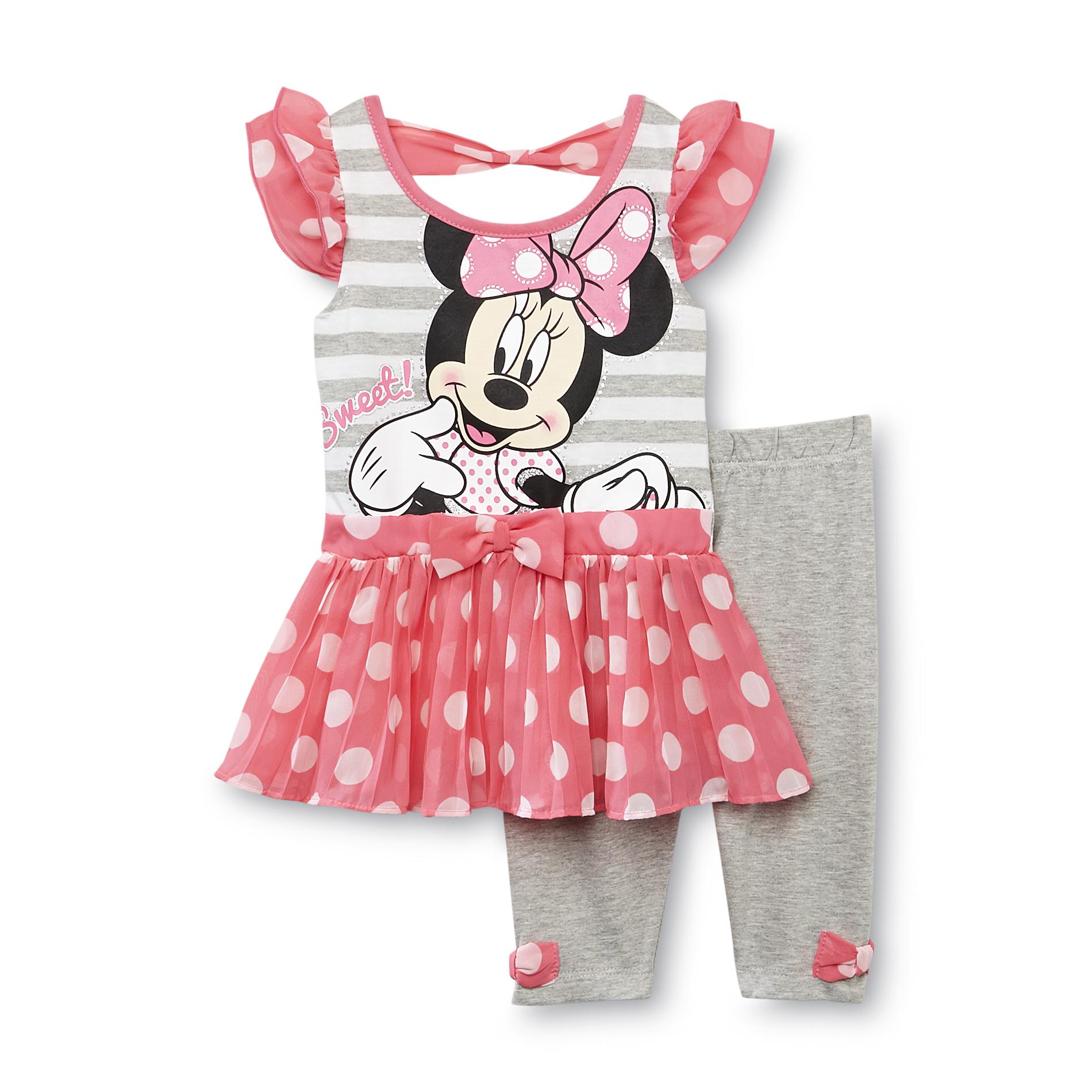 Disney Minnie Mouse Infant & Toddler Girl's Dress & Leggings - Polka-Dot