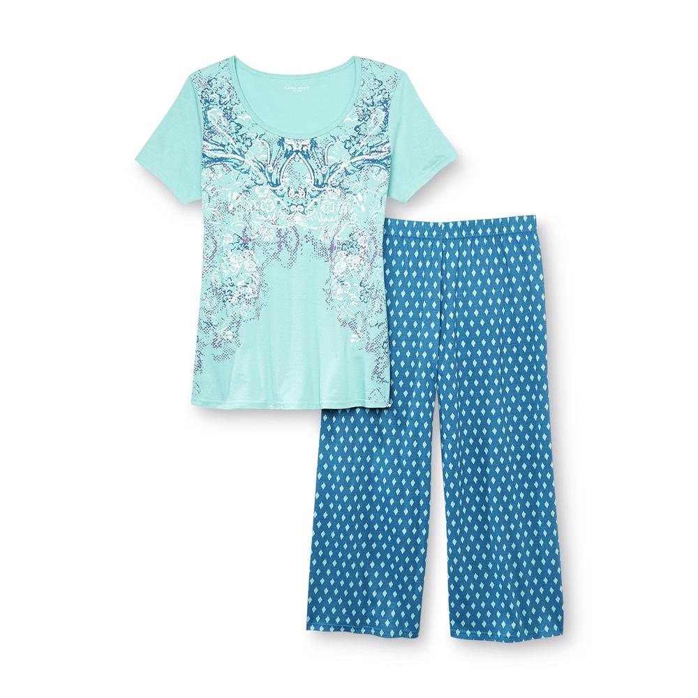 Laura Scott Women's Pajama Top & Capris - Filigree