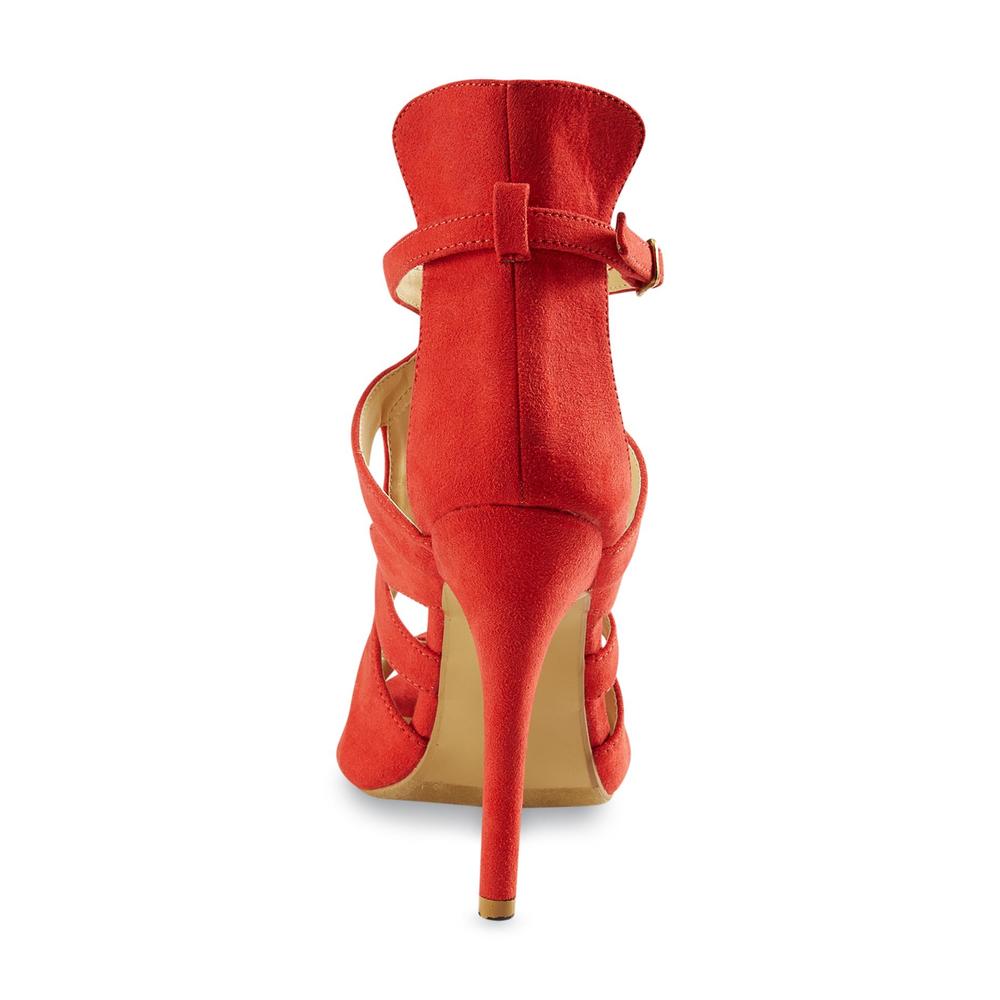 Yoki Women's Ariana Red Strappy Stiletto Heel