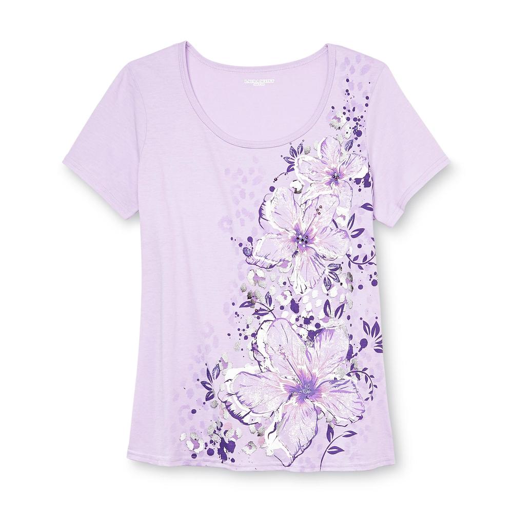 Laura Scott Women's Pajama Top & Capris - Floral & Polka Dots