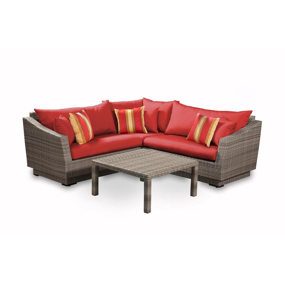 RST Brands Cannes&#8482; 4pc Corner Sectional and Conversation Table