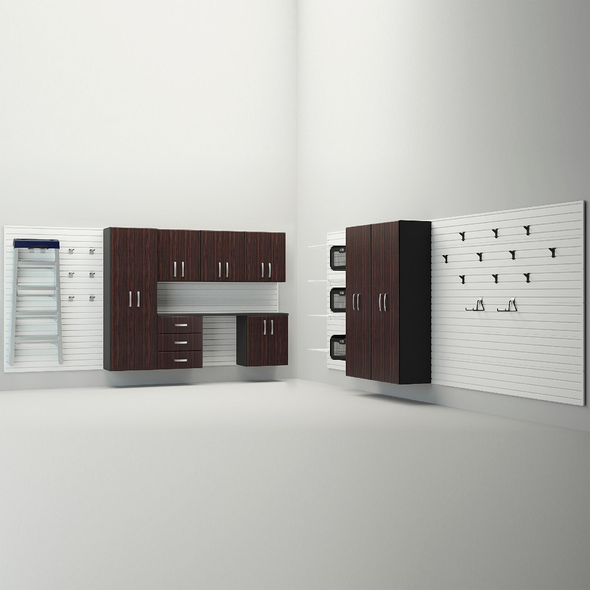 Flow Wall 12-Piece Garage Cabinet System - Espresso