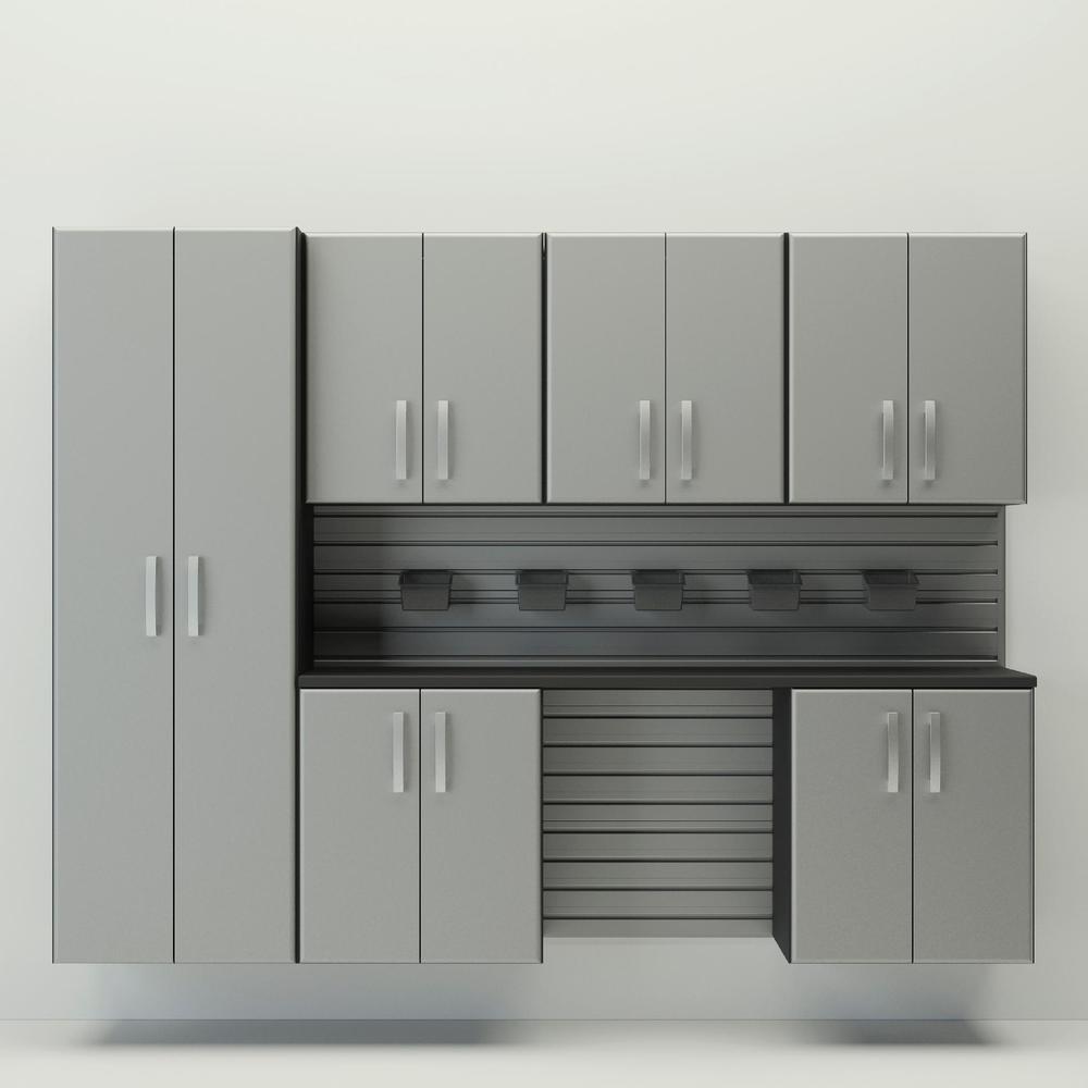 Flow Wall 7 PC Cabinet Set-Silver