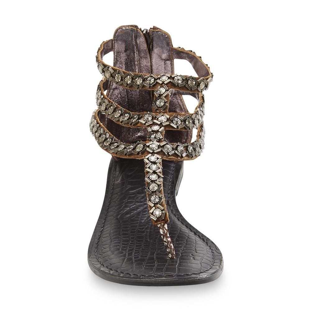 Rebels Women's Odet Bronze Metallic Gladiator Sandal