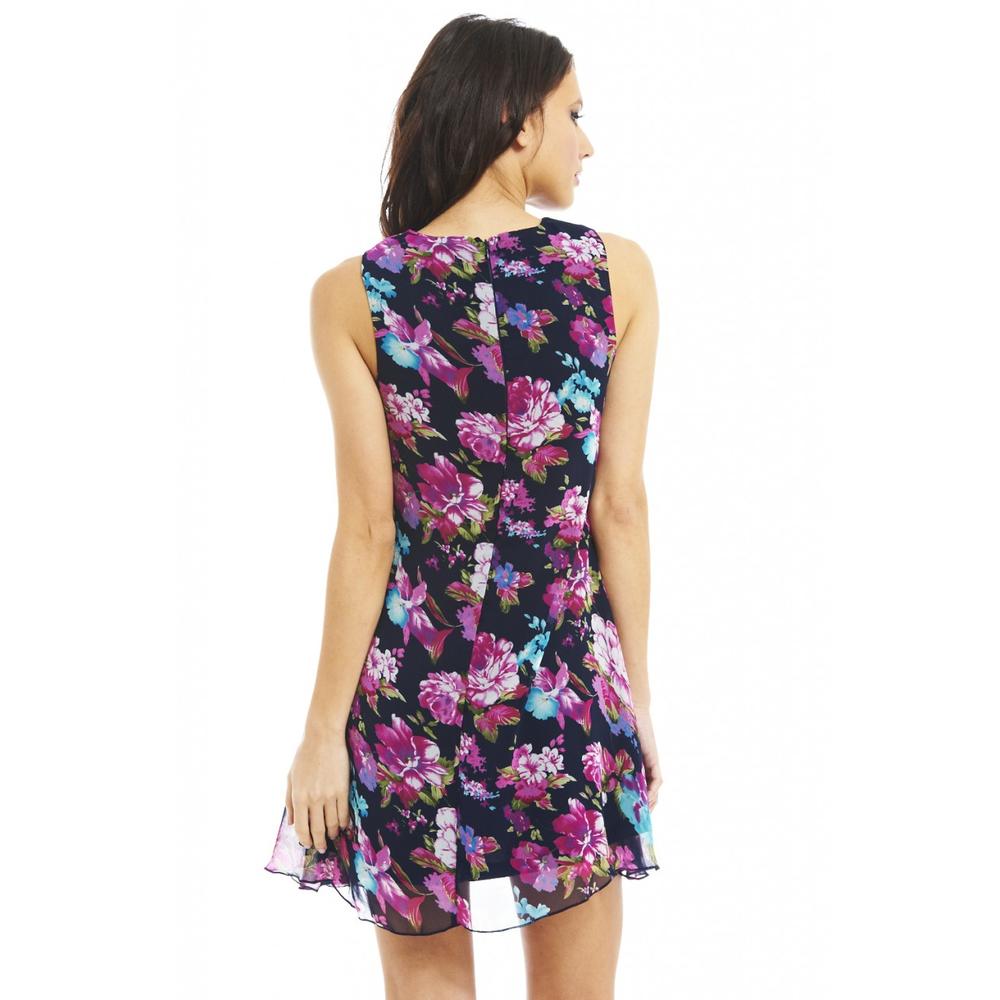 AX Paris Women&#8217;s Chiffon Floral Swing Dress - Online Exclusive