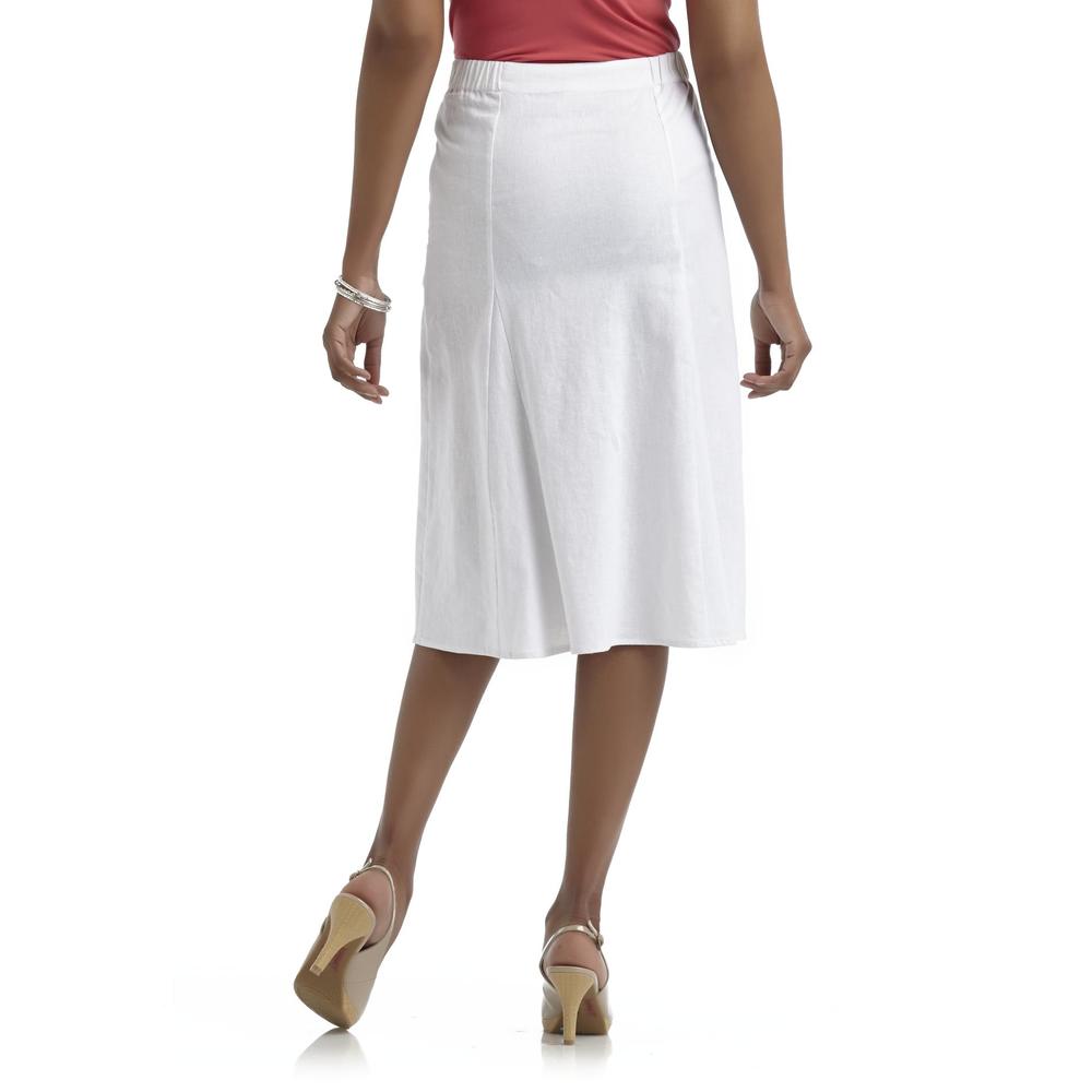 Jaclyn Smith Women's Linen Skirt