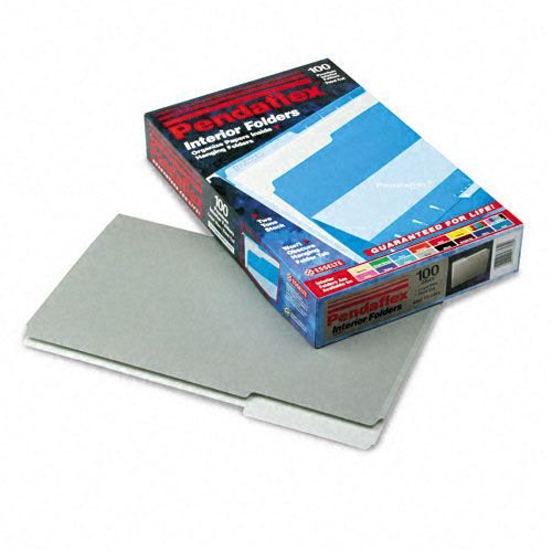 Pendaflex PFX435013GRA Legal File Folders, 1/3 Cut Top Tab, Gray, 100/Box