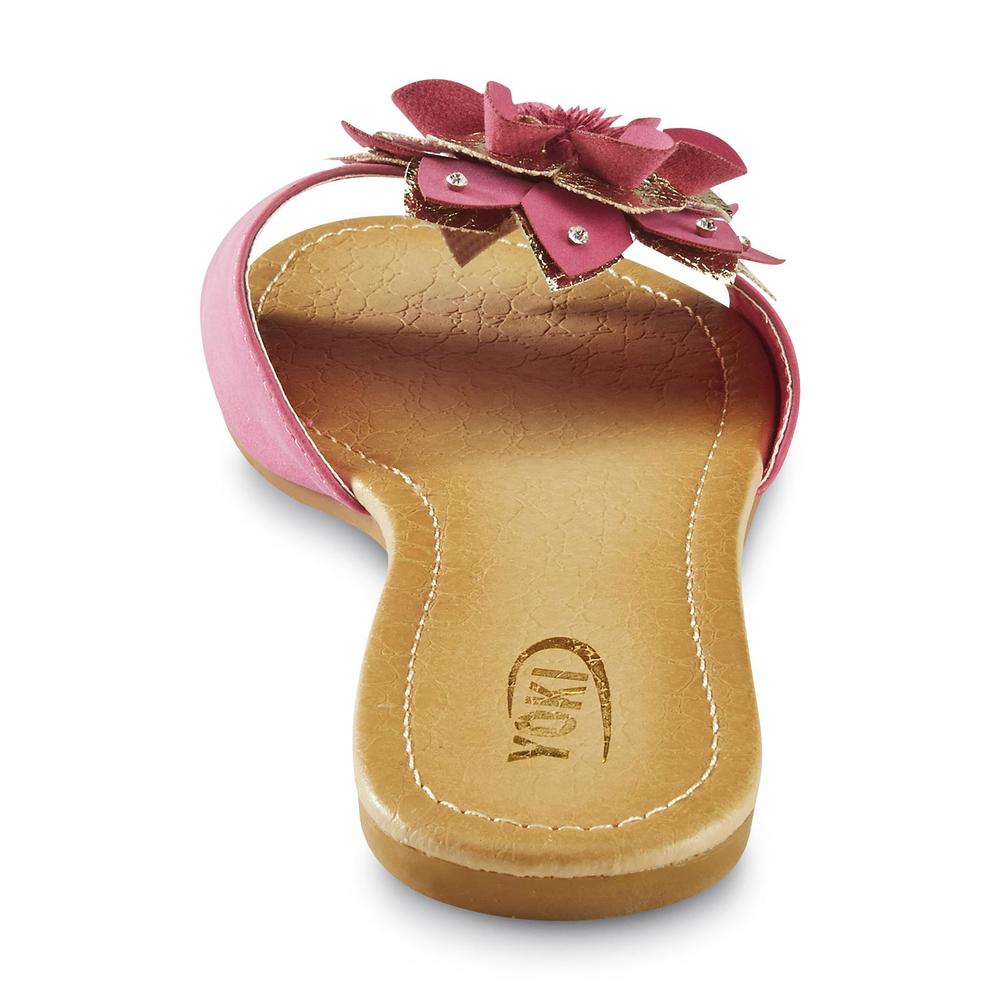 Yoki Women's Madison Pink/Gold Flat Sandal