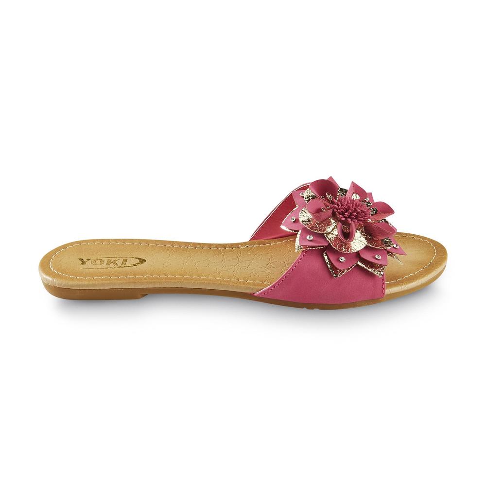 Yoki Women's Madison Pink/Gold Flat Sandal
