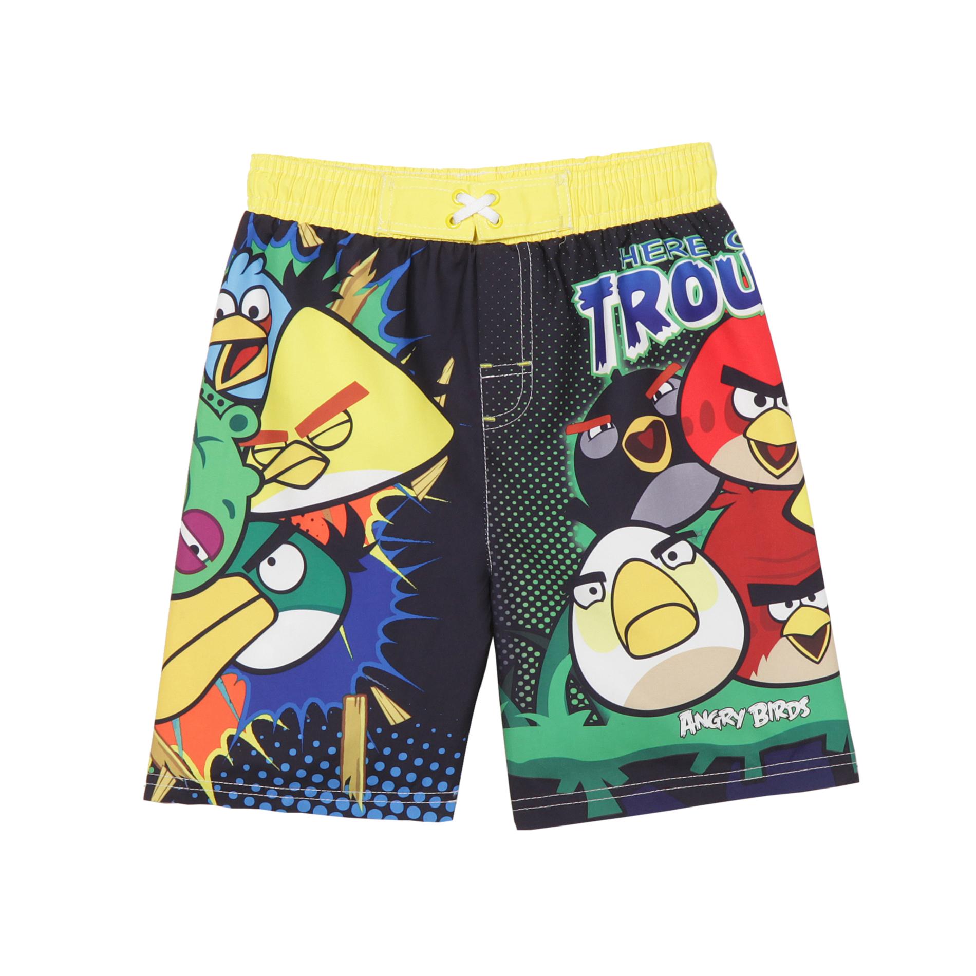 Character Angry Birds Boy's Swim Shorts - Here Comes Trouble