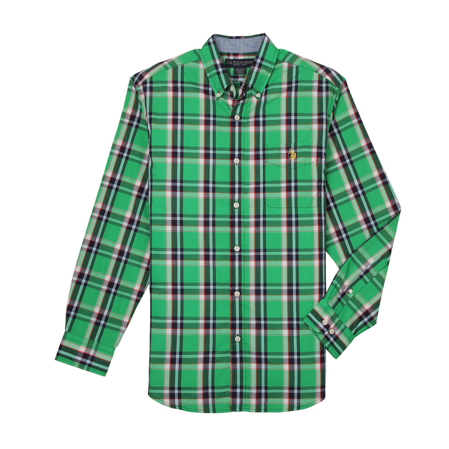 U.S. Polo Assn. Men's Long-Sleeve Casual Shirt - Plaid