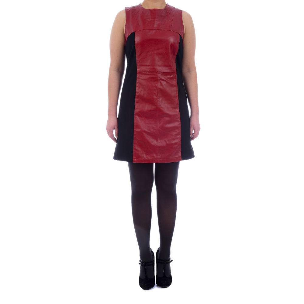 Excelled Women's Plus Leather Dress with Knit Backing - Online Exclusive