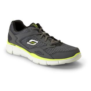 Skechers Men's Equalizer Cooling Gel Running Athletic Shoe - Grey/Lime