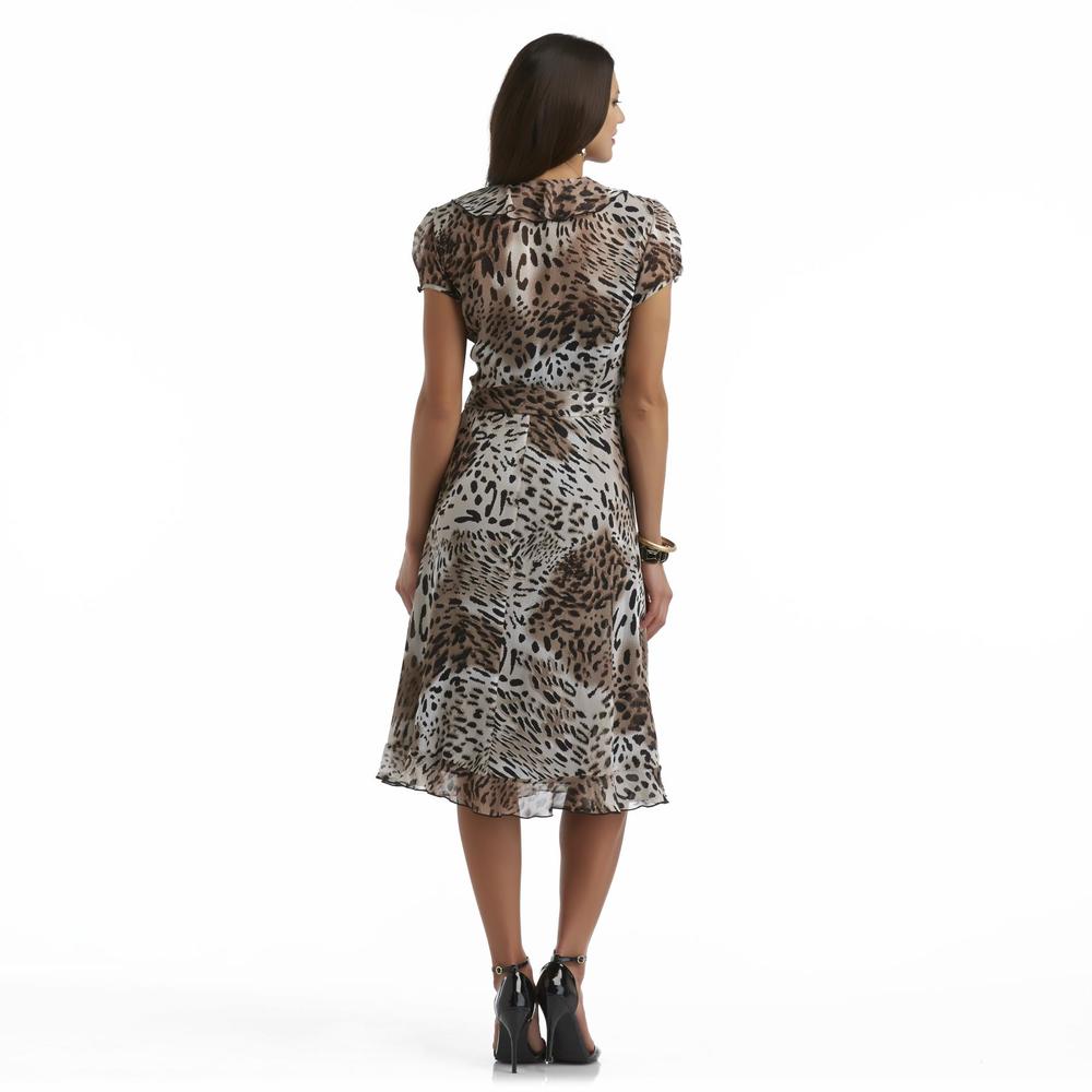 JBS Women's Ruffle-Front Dress - Animal Print
