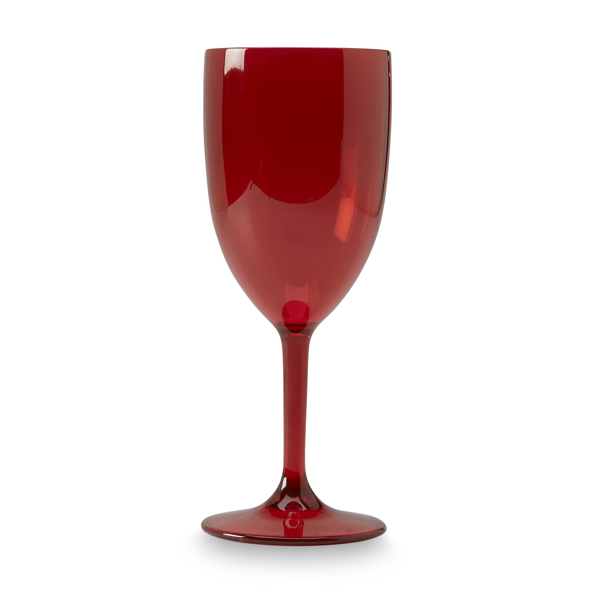 Essential Home Plastic Wine Glass - Tinted