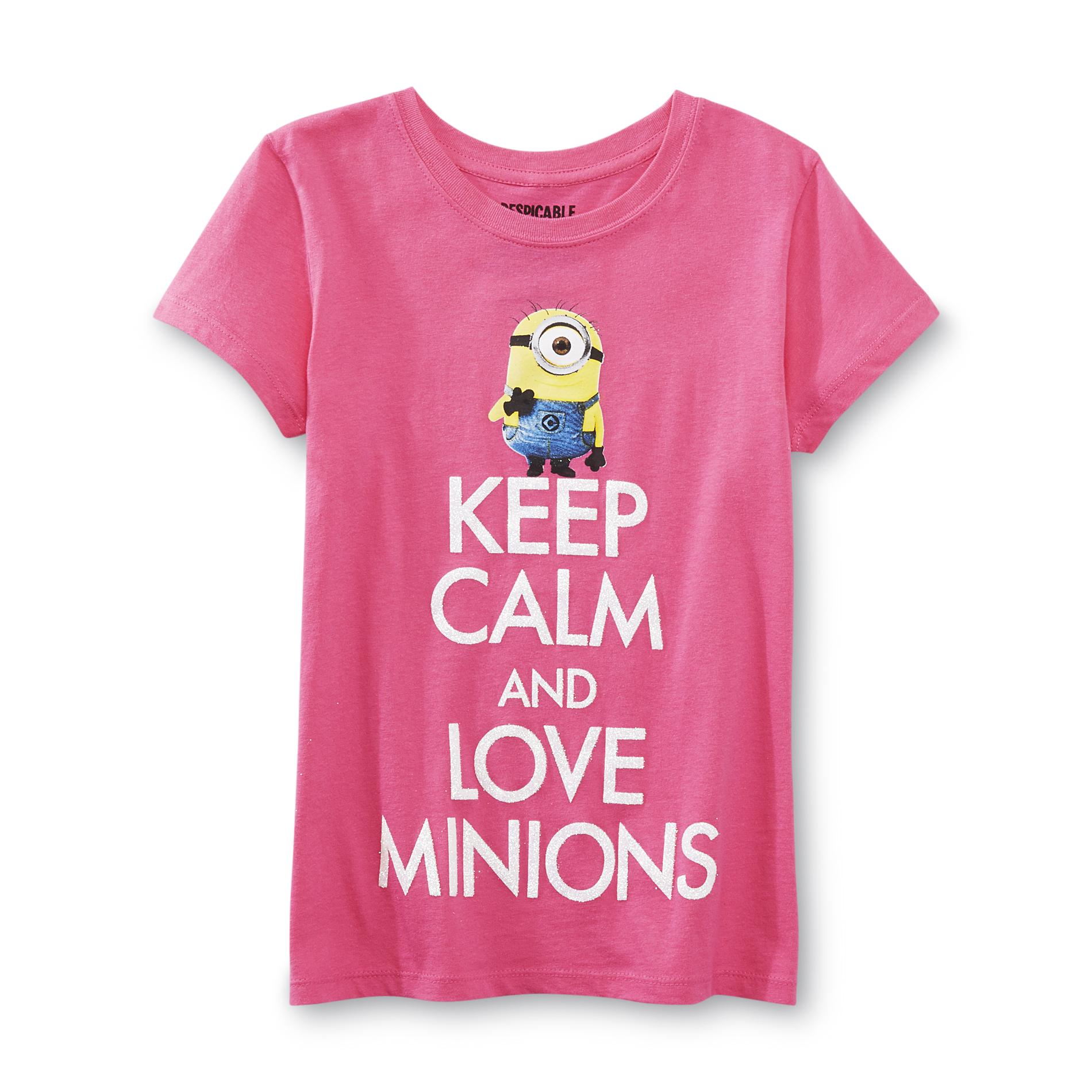 Hybrid Girl's Graphic T-Shirt - Keep Calm And Love Minions