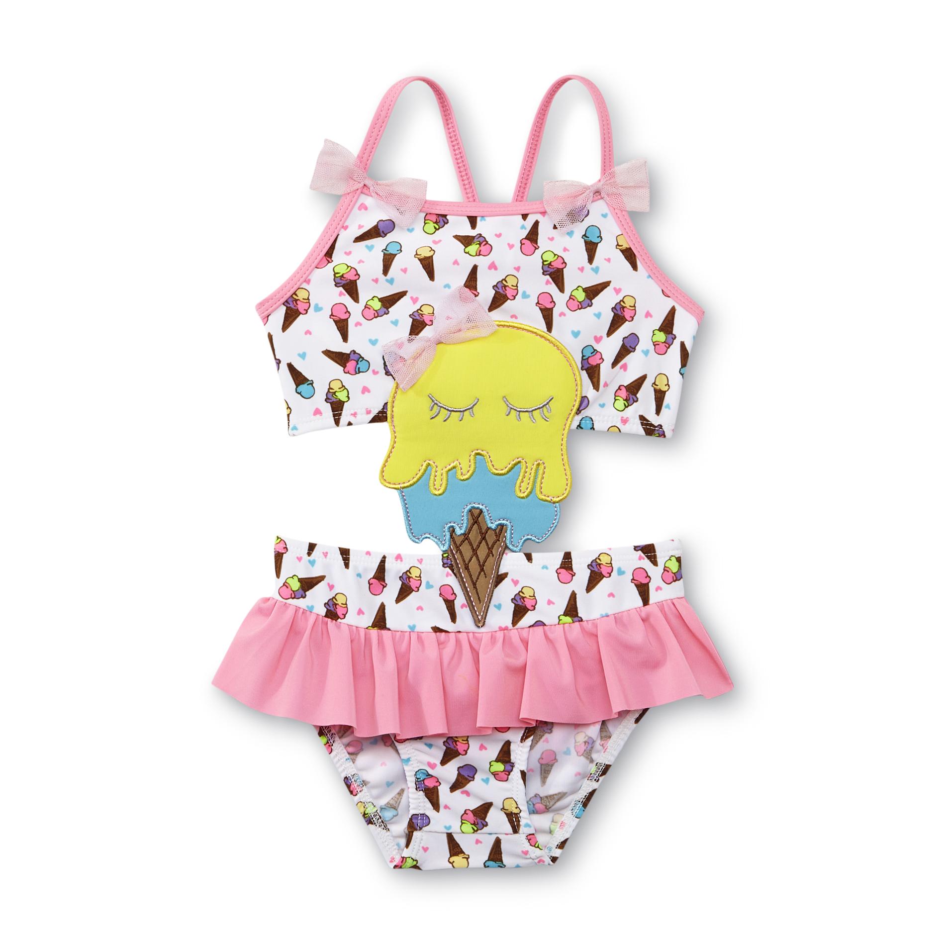 Joe Boxer Infant & Toddler Girl's Cutout Swimsuit - Ice Cream