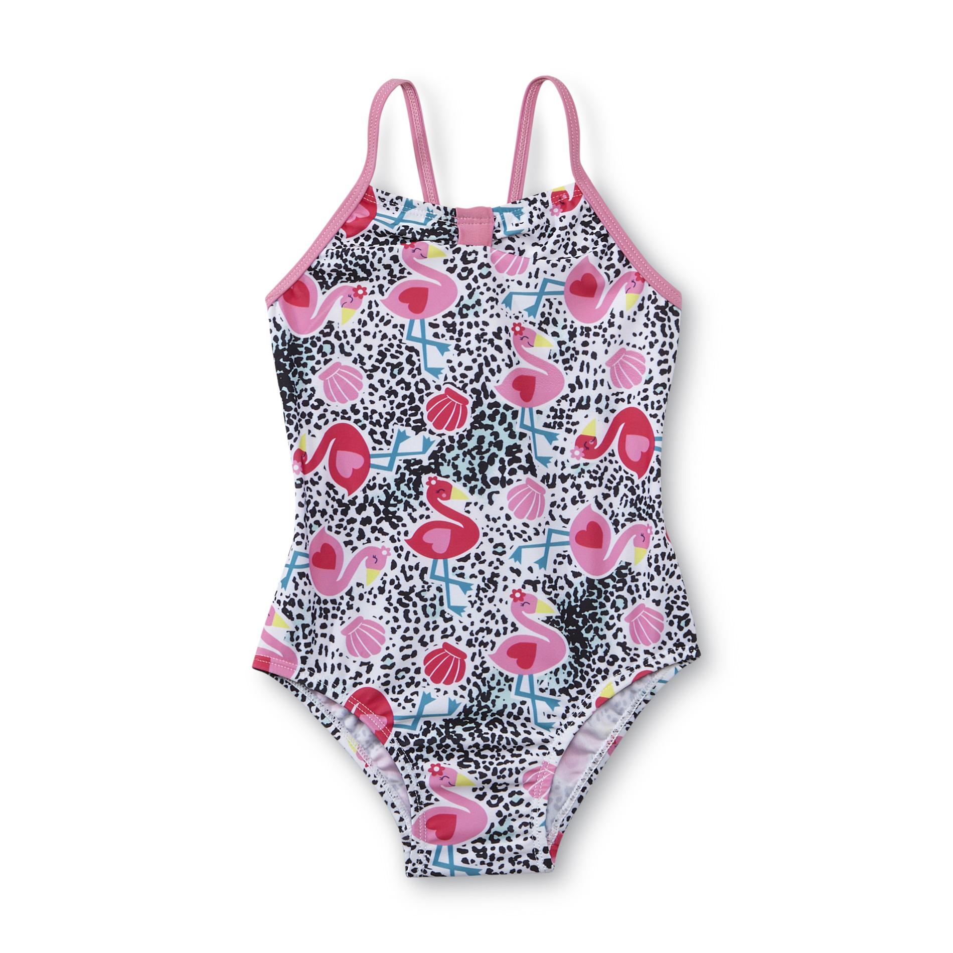 Joe Boxer Toddler Girl's Swimsuit - Flamingo