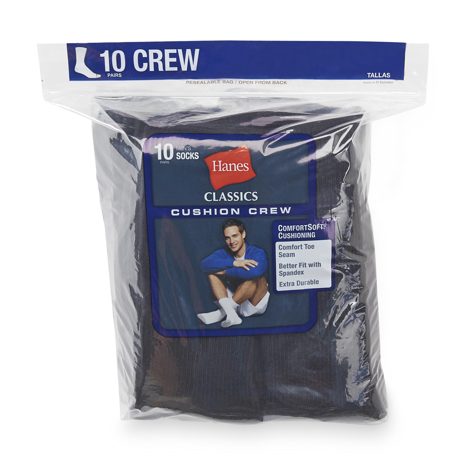Hanes Men's 10Pairs Crew Socks