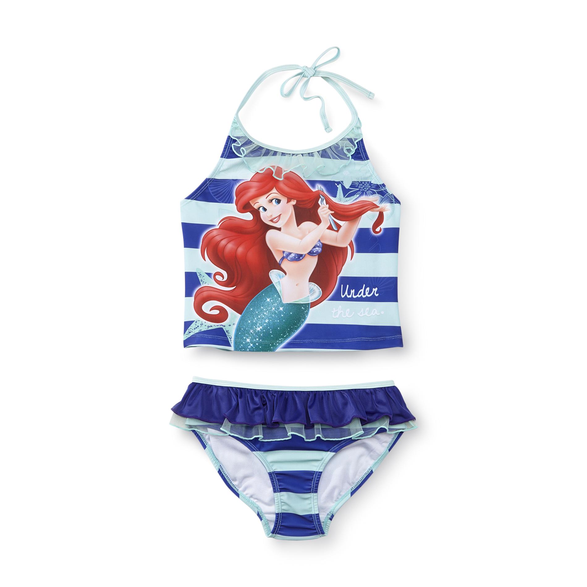 Disney The Little Mermaid Girl's Tankini Swimsuit - Under The Sea