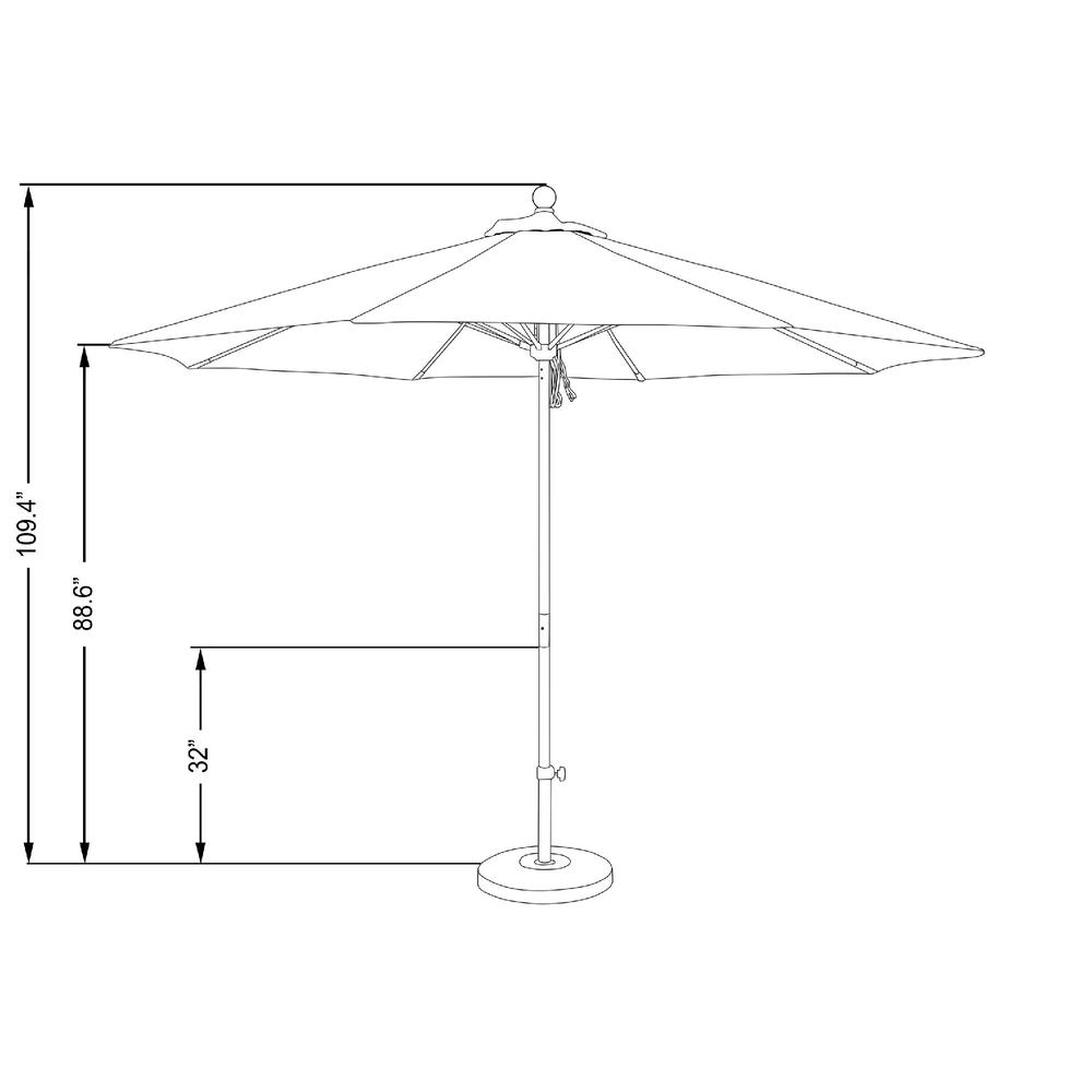 California Umbrella 11' Commercial Grade Market Umbrella-Olefin, Choice of Color