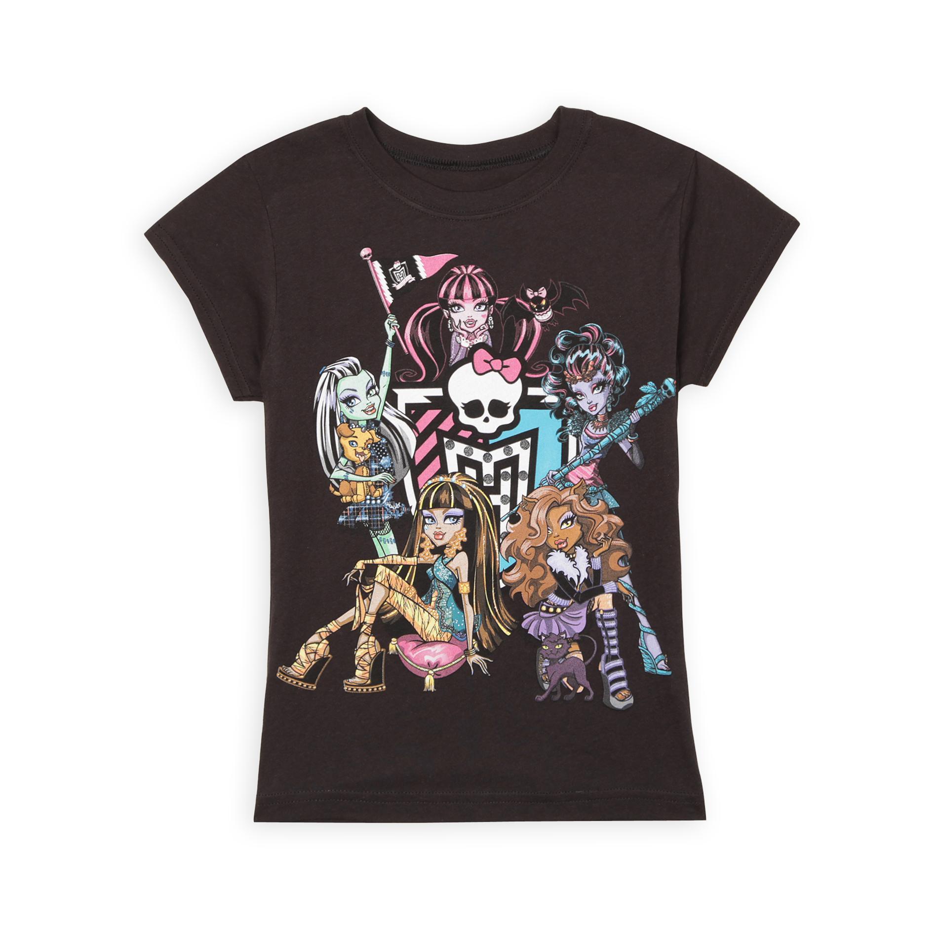 Monster High Girl's Cap-Sleeve Top