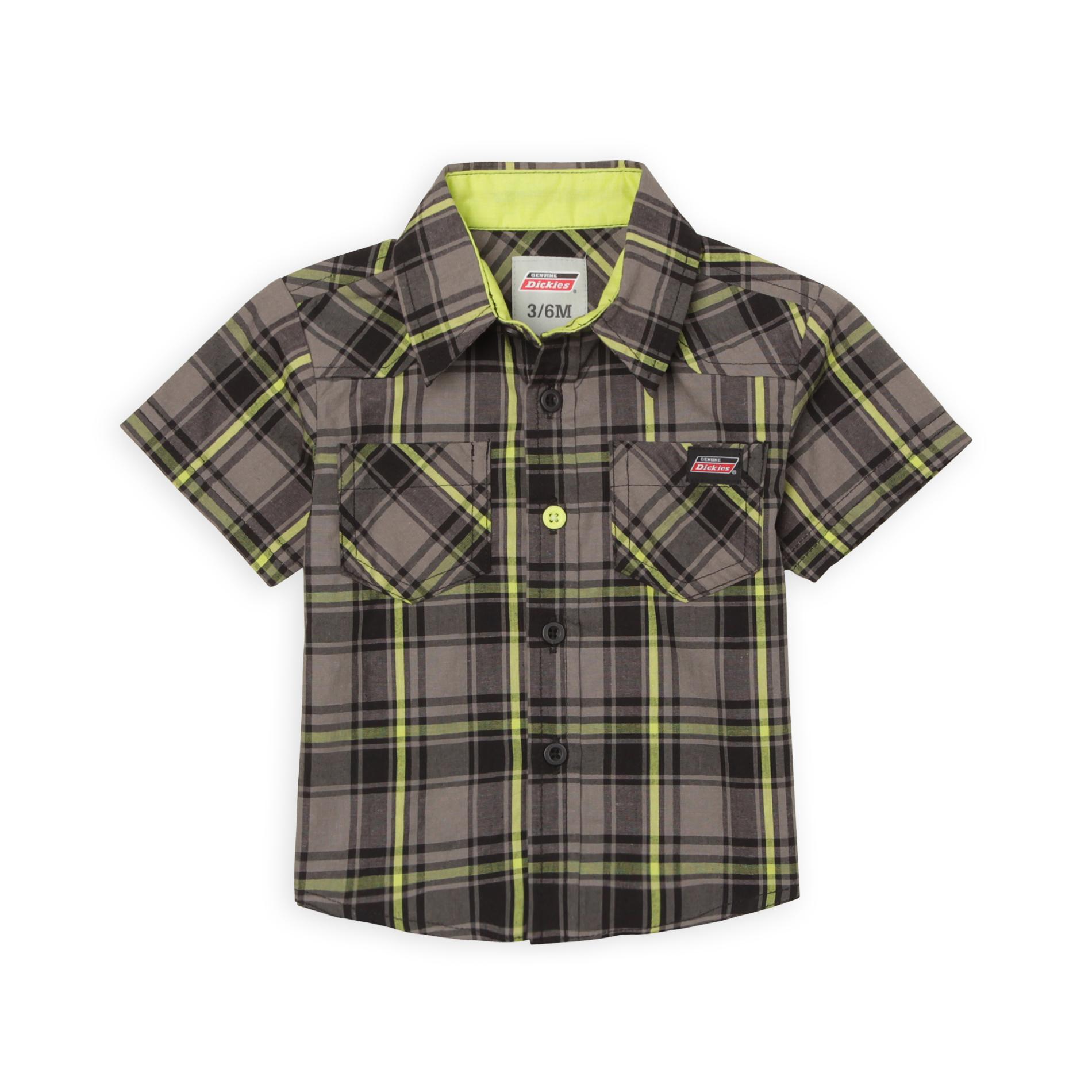 Dickies Newborn Boy's Button-Down Shirt - Plaid