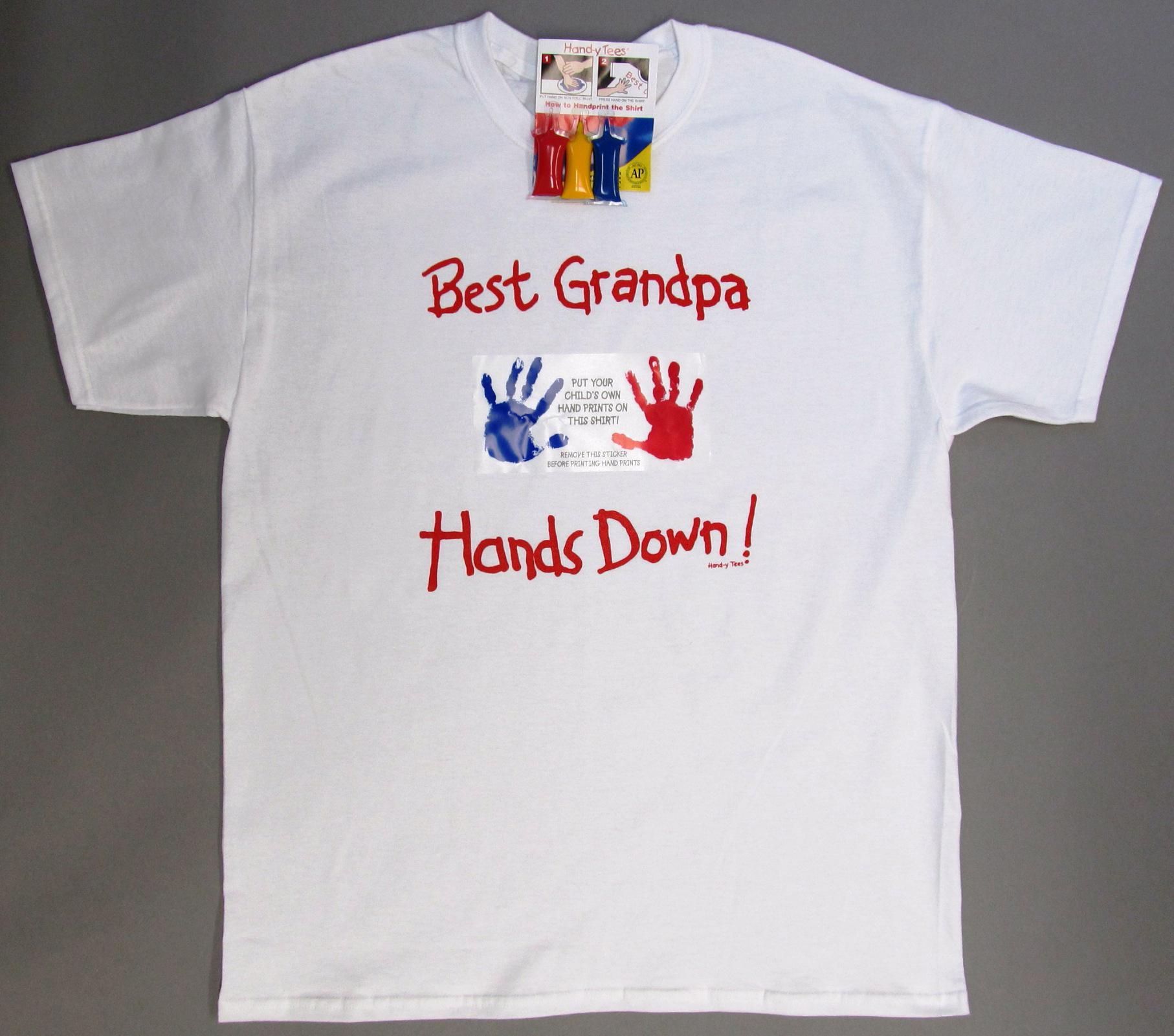 Men's Customizable Graphic T-Shirt - Best Grandpa Hands